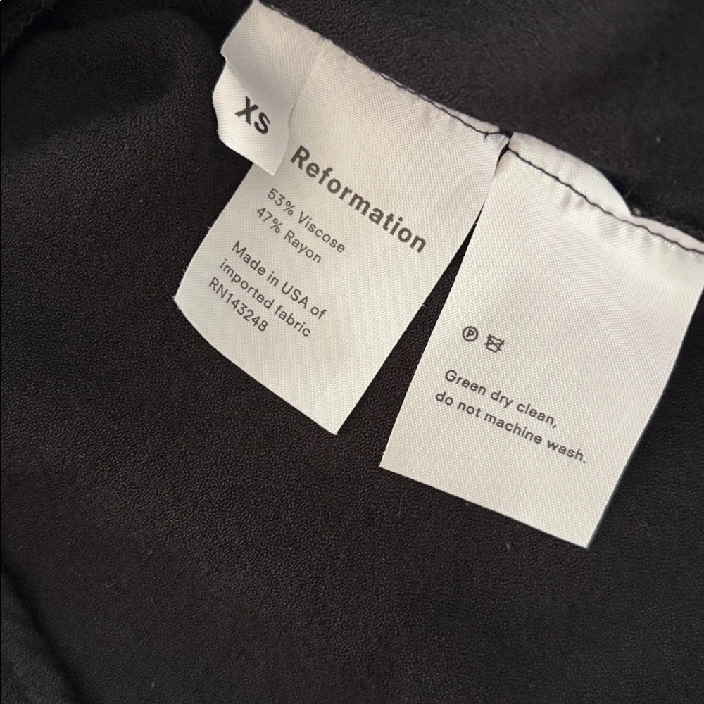 Reformation Women’s Top Knit Spaghetti Straps V Neck Crop Top Cami Black size XS - Picture 8 of 11